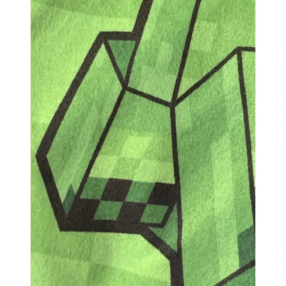 Minecraft‎ Creeper Pajamas Boys Size 8 Green New One Piece Union Suit NWT